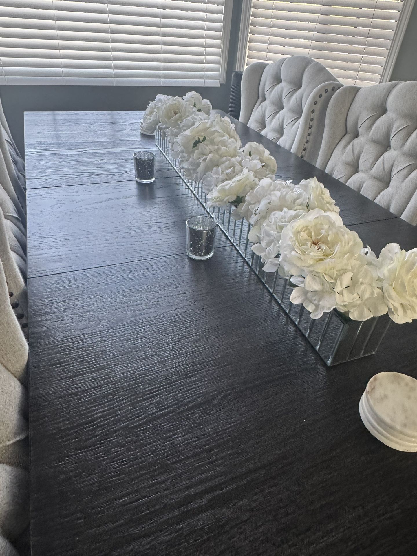 Flowers With Mirror Rectangle Vase