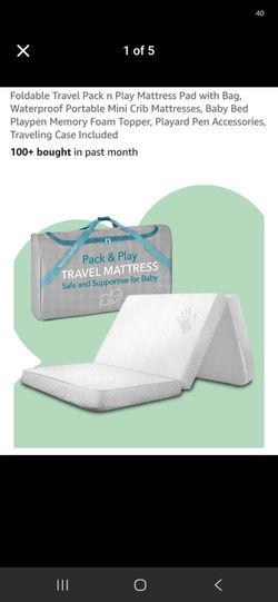 Foldable travel mattress pad