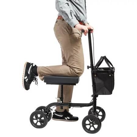 Equate Folding Handicap Knee Walker with Storage Bag