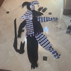 Evil jester Harlequin costume Size 10 12 spirit