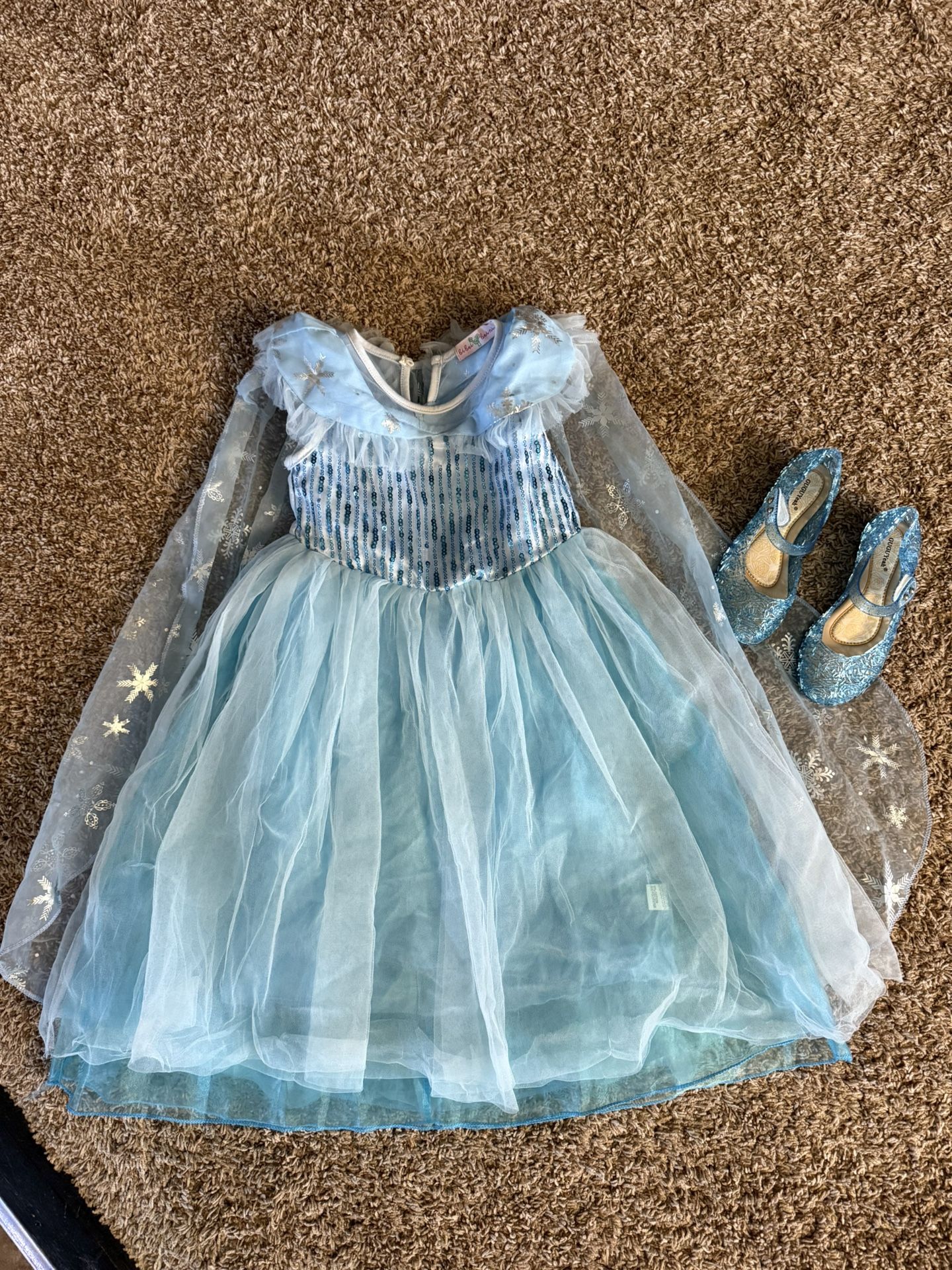 Toddler Kid Dress Up Elsa With Shoes