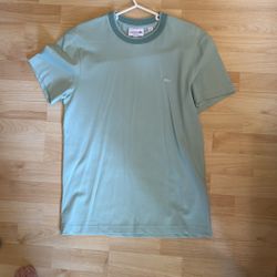 Lacoste Men’s Sage Green Crew Neck T-Shirt – Size [S] – Excellent Condition