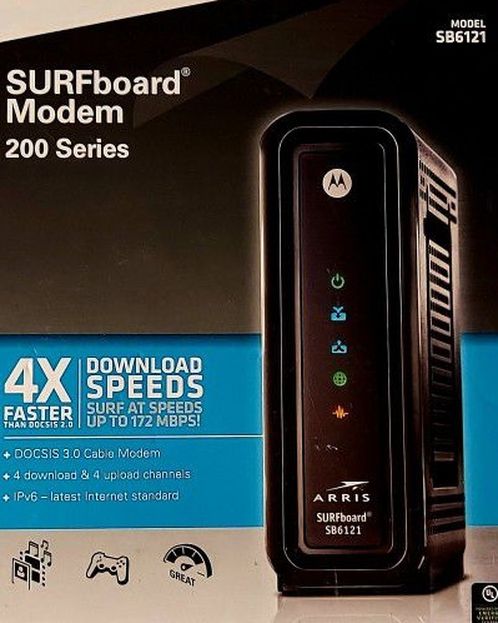 Motorola Arris Model Sb6121 Surfboard Modem 200 Series And Netgear N600 Router
