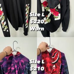 Off White and Bape Hoodie 