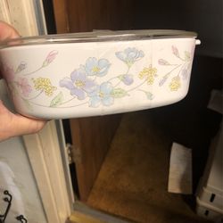 Vintage Corning Ware Pastel Bouquet Pattern