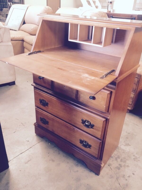 Secretary Desk 3 Drawer Dresser With Flip Down Maple Wood For Secretary Desk 3 Drawer Dresser With Flip Down Maple Wood For In Redlands Ca Offerup