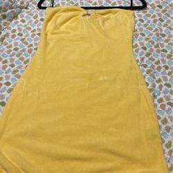 Strapless Yellow Dress