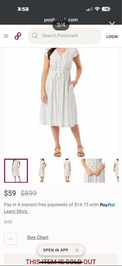 Brings linen dress size L never worn