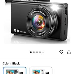 5K 96MP Digital Camera for Photography with 6X Optical Zoom,2026 Upgraded Autofocus Vlogging Camera for YouTube with Dual Lens, 64GB Card, Flash, Anti