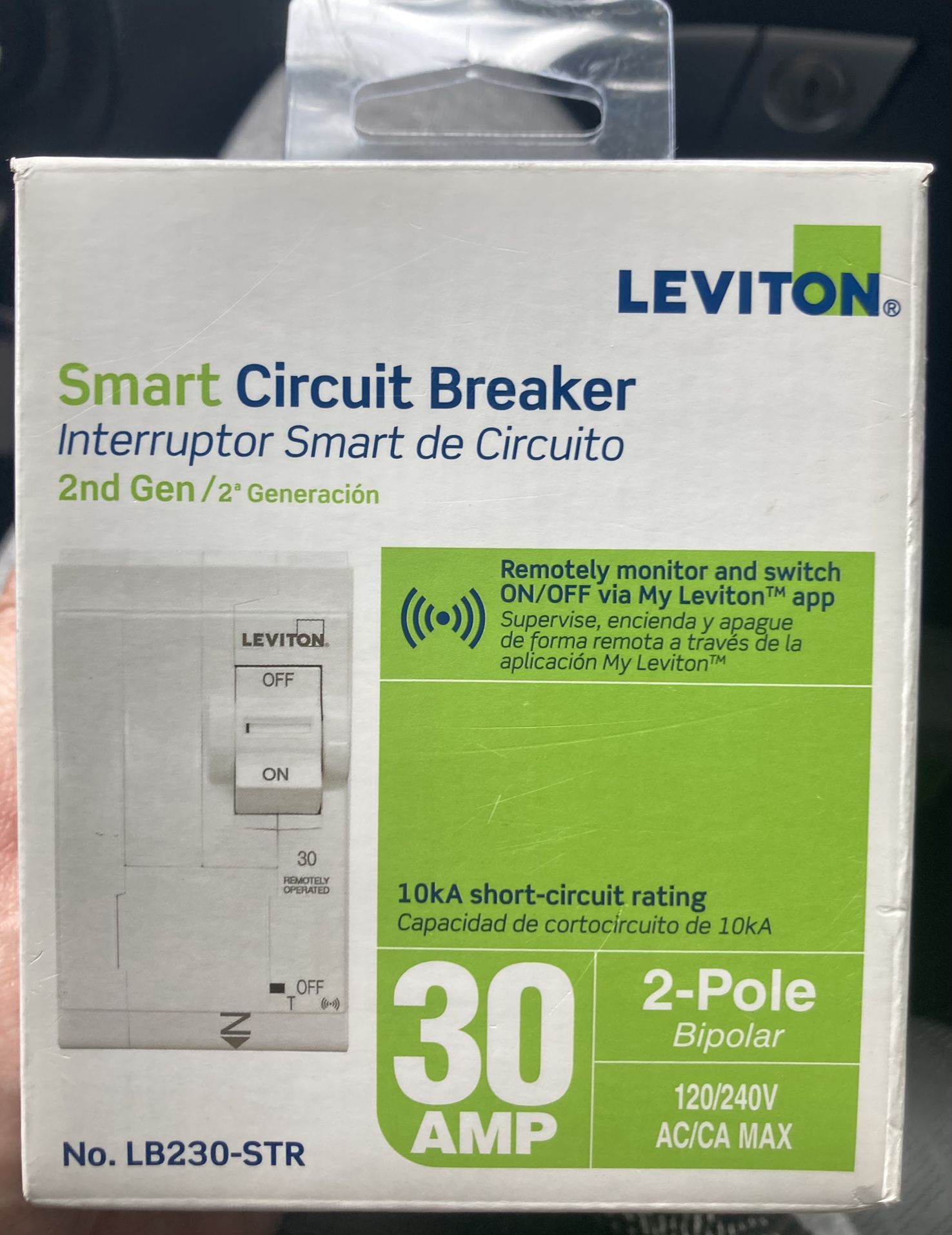 New Leviton Smart Circuit Breaker 2nd Gen LB230-STR