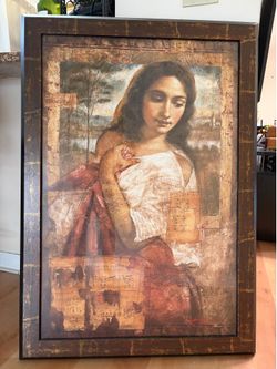Framed Classical Portrait Wall Art in a glass, 40 X 29 “