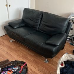 black leather live seat