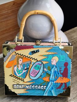 Y2K Cigar Box Purse - Novelty Cell Phone Taxi Box Handbag