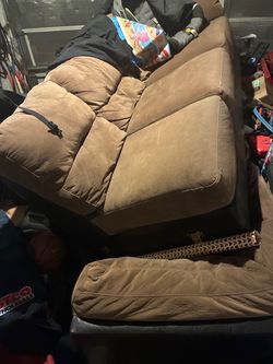 Brown couches