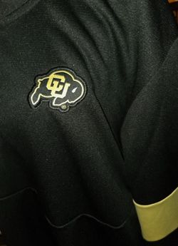Nike Dri Fit CU Buffs 1/4 Zip Pullover Shirt Sweatshirt Mens XXL Black Gold