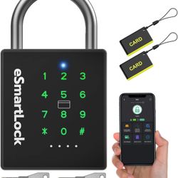 eLinkSmart Heavy Duty Smart Padlock with Key, Pad Lock with Code Keypad