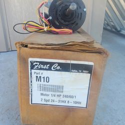 FIRST CO. 1/4 HP DOUBLE SHAFT 1625 RPM 208-230V BLOWER MOTOR 
