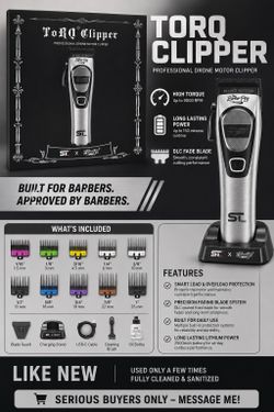 ToRQ Clipper ST Pro Professional Cordless Barber Clipper – High Torque Motor | Sealed