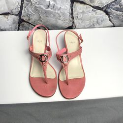 Impo Coral Pink Snake Print Dressy Sandals Wm 10