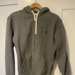Polo Ralph Lauren Full-Zip Hoodie – Men’s Large – Heather Gray