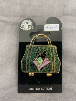 Disney Maleficent Glitter Handbag LE 1500 Limited Edition Villains Pin