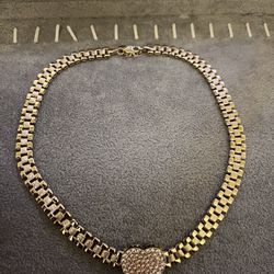 Heart Rolax Chain Gold Plated 