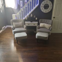 Matching Accent Chairs With Ottomans 