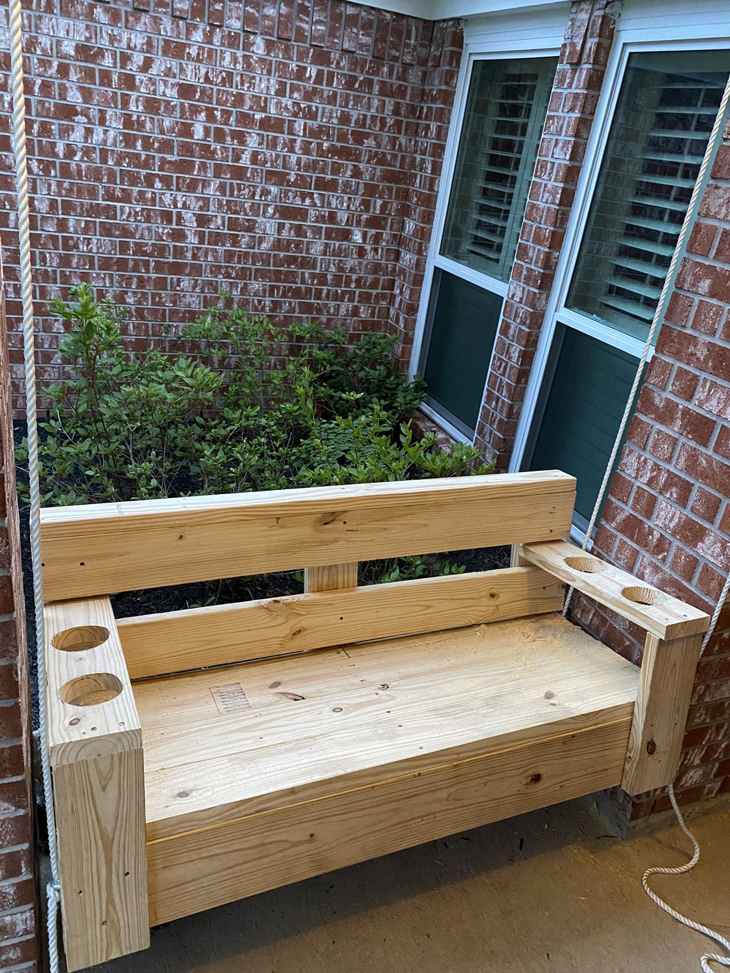 Custom porch swing and loft bunk bed