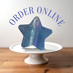 Blue Glow-in-the-dark Star Straw Topper 