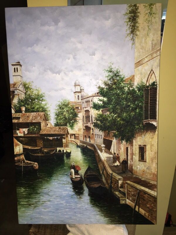 Large Canvas Painting Venice