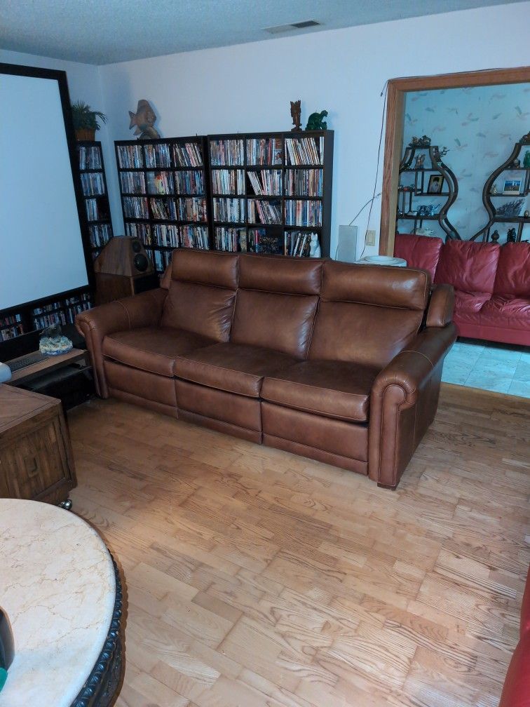 Ethan Allen Real Leather Couch