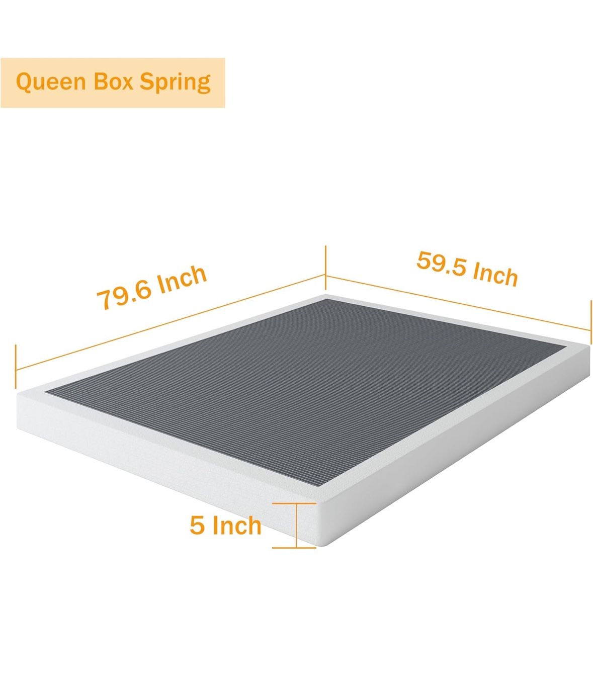 Box Springs 5 Inch Queen Box Spring Only Bed Base