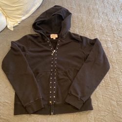 Girls/kids Original Juicy Couture Blk Rhinestone Zip Up Jacket