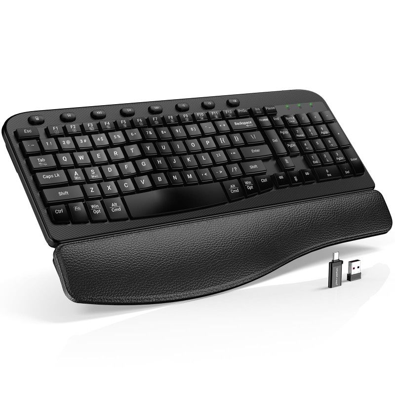 Blk Wireless Keyboard With Cushion 