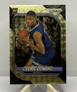 2025-26 Cedric Coward Panini Prizm Gold Vinyl Rookie /5