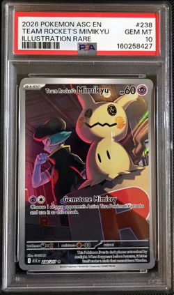 PSA 10 Team Rocket's Mimikyu Illustration Rare #238/217