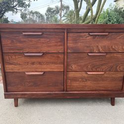 Beautiful, Vintage Mid-Century Solid Wood Dresser / Credenza 