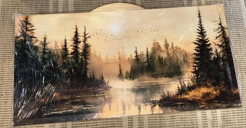Forest & Lake Landscape Canvas