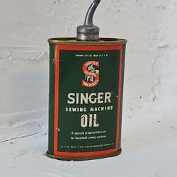 Vintage Singer Sewing Machine Oil Can 3 fl. oz. (EMPTY) Made in U.S.A.