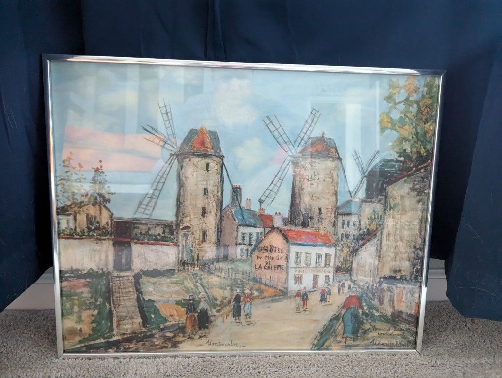 Frame Wall Art Reproduction, Under Glass, French  23x18