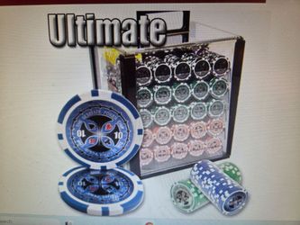 1000 Ultimate Clay Poker CHIPS with Acrylic Carrier