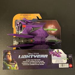 Disney Pixar: Zurg Fighter Ship w/ Figure - Lightyear Hyper Speed Series New