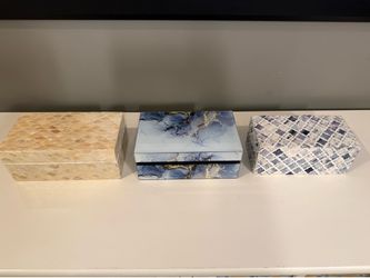 Three decorative boxes