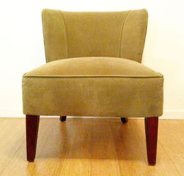 World Market - Olive Green Armless Accent Chair w/Rivets - Delivered