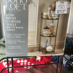 3-Tier mesh corner shelf 