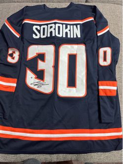 Ilya Sorokin Signed Autograph Custom Jersey- JSA Sticker-New York Islanders
