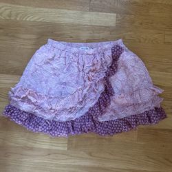 Purple ruffle skirt with a touch of whimsy #fairycore love shack fancy 100% silk xs womens 