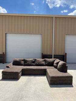 Brown U-Shape Sectional