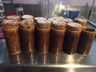 Corked herb jars