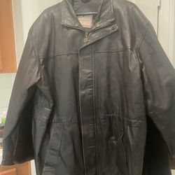 John Ashford Genuine Leather Jacket Large 